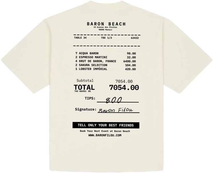 Baron Filou Baron Filou Oversized Backprint T-Shirt Baron Beach Bill