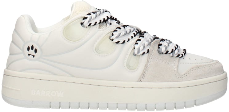 Barrow Barrow White Leather Low Top Sneakers