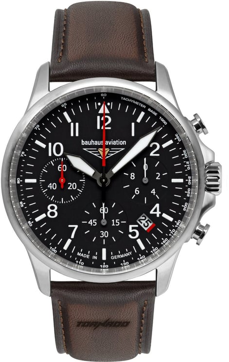 Bauhaus 2774-2 Aviation Tornado chronograaf horloge 42 mm