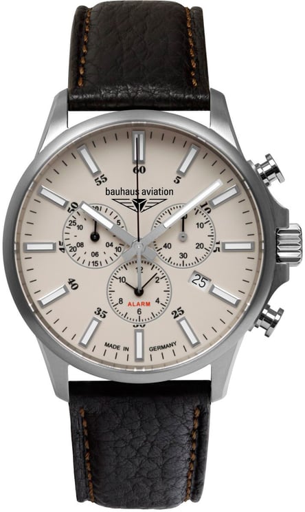 Bauhaus 2880-5 Aviation Titanium chronograaf horloge 42 mm