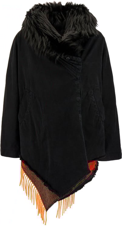 Bazar Deluxe Bazar Deluxe Black stretch cotton parka