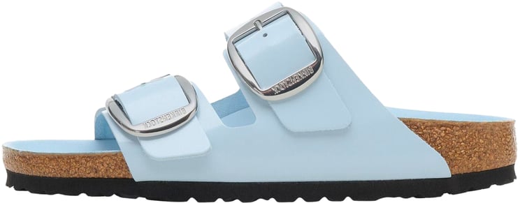 Birkenstock Ciabatta Arizona Big Buckle Shine Blue Natural Leather
