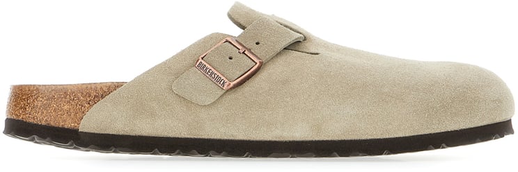 Birkenstock Birkenstock Dove grey suede Boston slippers