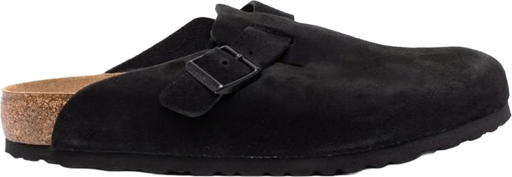 Birkenstock Boston Soft Footbed Suede Leather Black