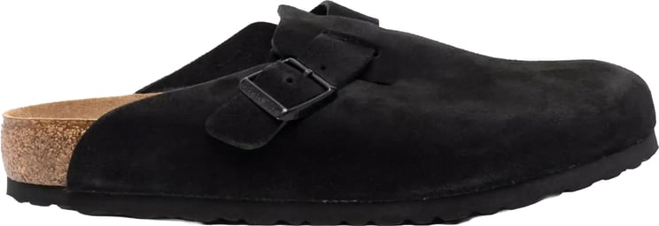Birkenstock Boston Soft Footbed Suede Leather Unisex Black