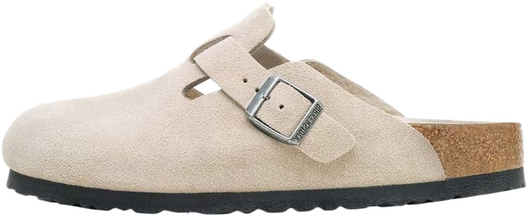 Birkenstock Ciabatte Boston Suede Leather Oyster