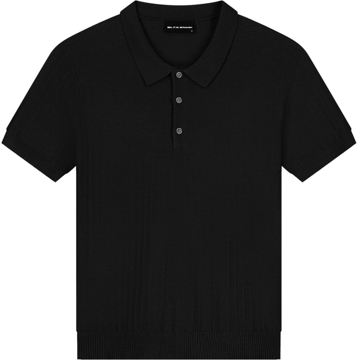 Black Bananas RIBBED KNIT POLO