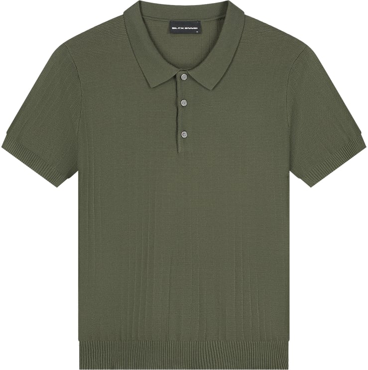 Black Bananas RIBBED KNIT POLO
