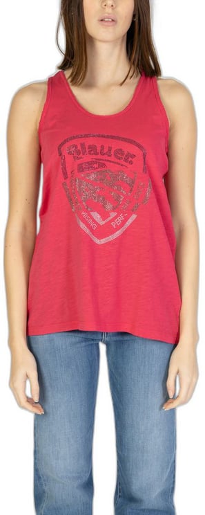 Blauer Blauer Pink Cotton Tank Tops