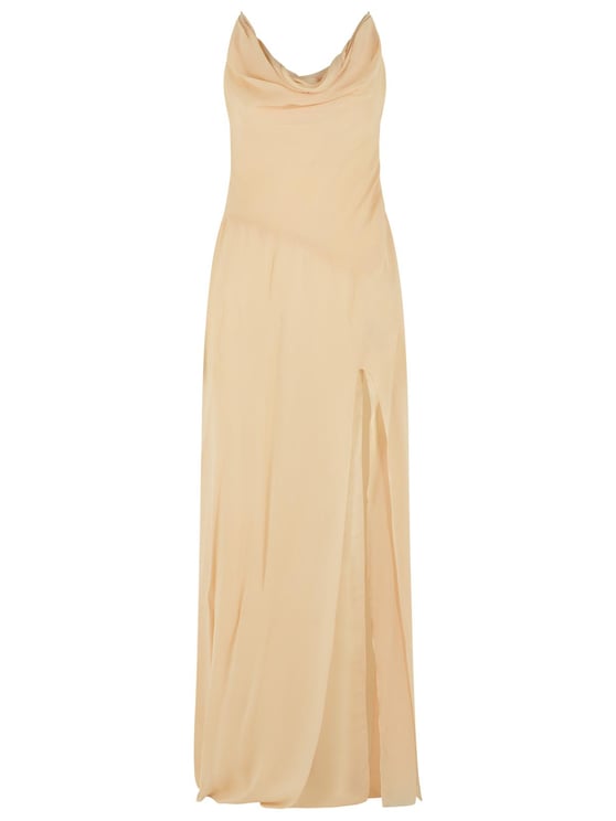 Blumarine Cream Viscose Dress