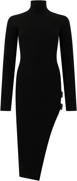 Blumarine Midi dress in knit with buckles