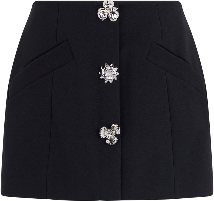 Blumarine Short skirt with decorative buttons