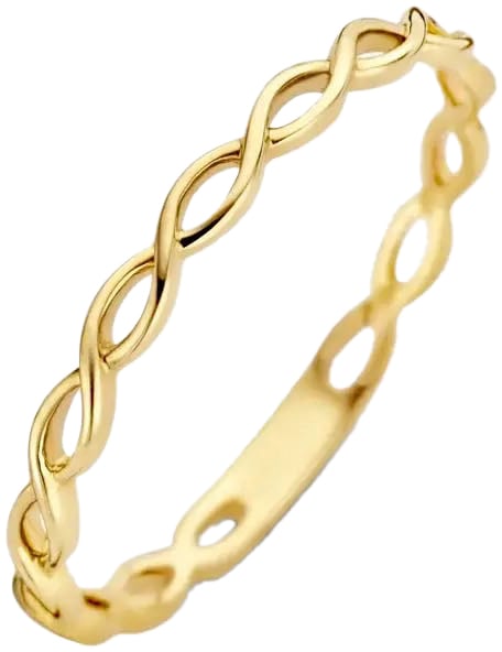 Blush Blush Ring 1220YGO/52 14k Geelgoud Gedraaide Motief Maat 52