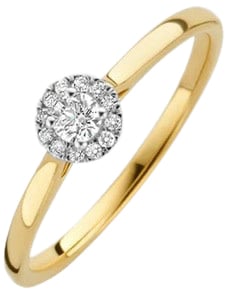 Blush Blush Ring 1648BDI/54 14k Geelgoud 0,15crt G SI Briljant geslepen Diamant Maat 54