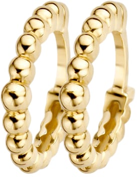 Blush Blush Oorbellen 7230YGO Oorringen 14k Geelgoud met Bolletjes Motief 9mm⌀