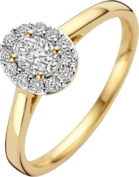 Blush Blush Ring LG1016Y/54 14k Geelgoud Ovaal met 0.42crt Labgrown Diamant Maat 54