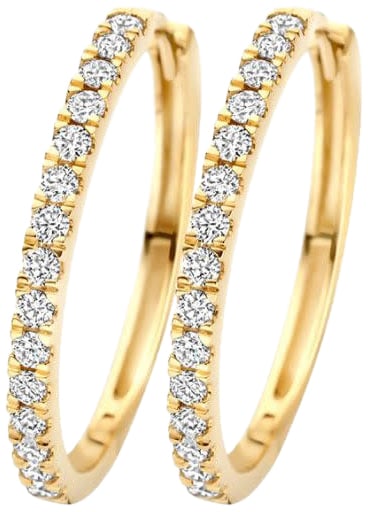 Blush Blush Oorbellen LG7013Y 14k Geelgoud met 0,50crt H SI Briljant gespelen Lab Grown Diamant 1.8mm x 21.2mm