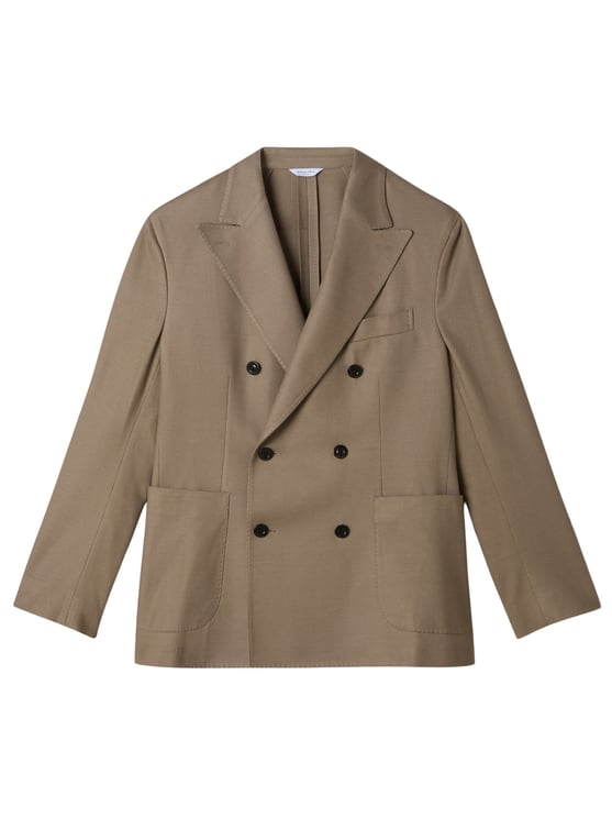 Boglioli Tailored Double-Breasted Wide Lapel Blazer