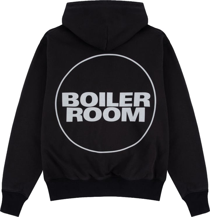 Boiler Room Felpa Con Cappuccio Core Logo 3M Nero