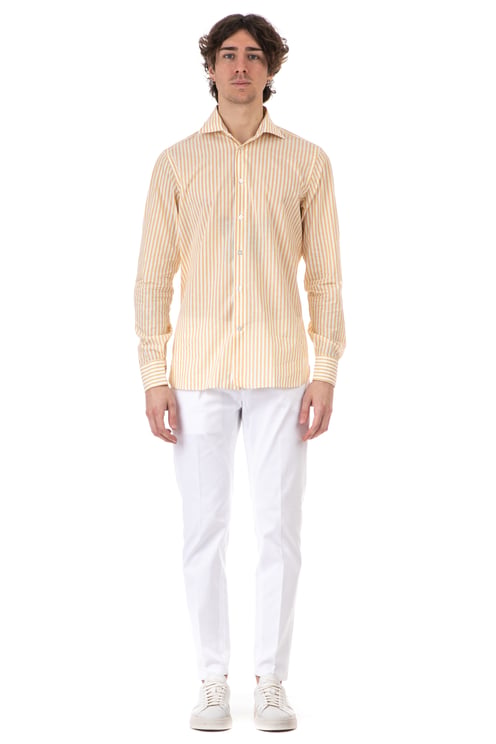Borriello Napoli Brushed Cotton Stripe Shirt