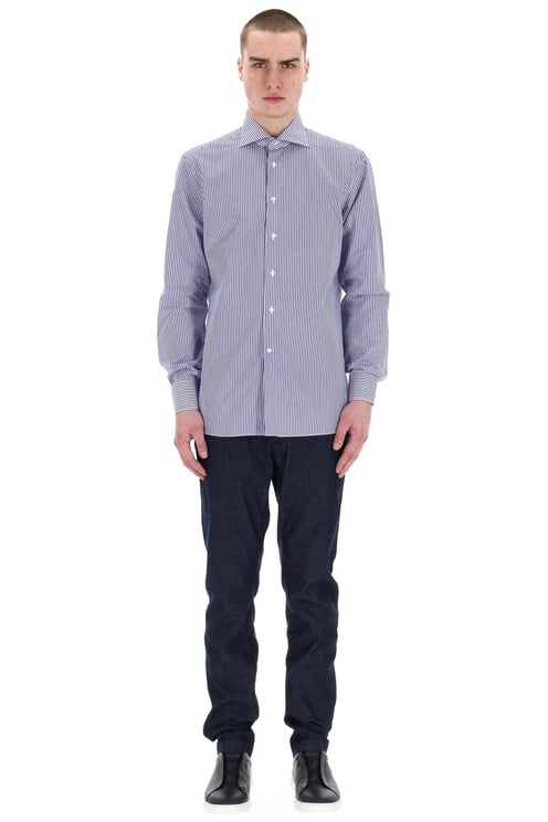 Borriello Napoli Cotton Tailored Stripe Shirt