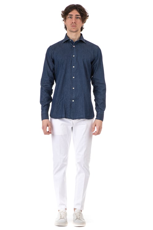 Borriello Napoli Dark Wash Denim Shirt