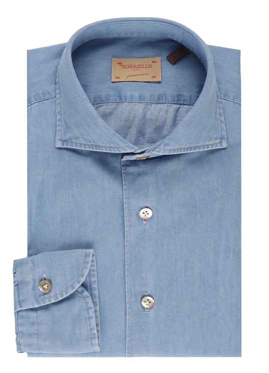 Borriello Napoli Light Blue Classic Collar Shirt