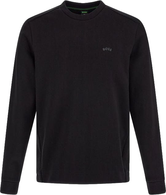 Boss Hugo Boss Black Cotton Logo Details Sweatshirt