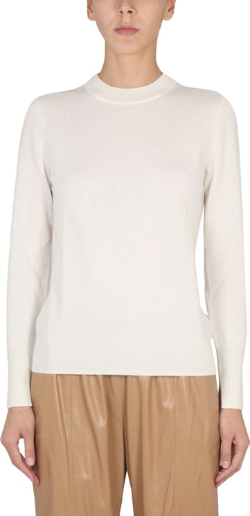 Boss Cashmere Sweater With Cross-Neck Detail