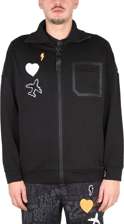 Boss High Neck Graphic Sweatshirt