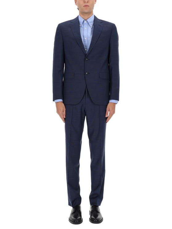 Boss Navy Blue Jeckson Virgin Wool Suit