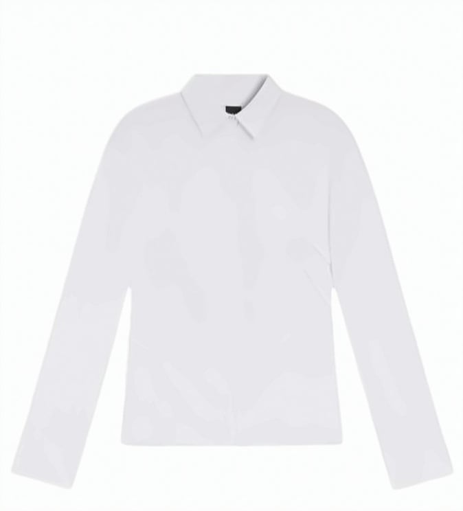 Boss White Burbel Cotton Long Sleeve Shirt