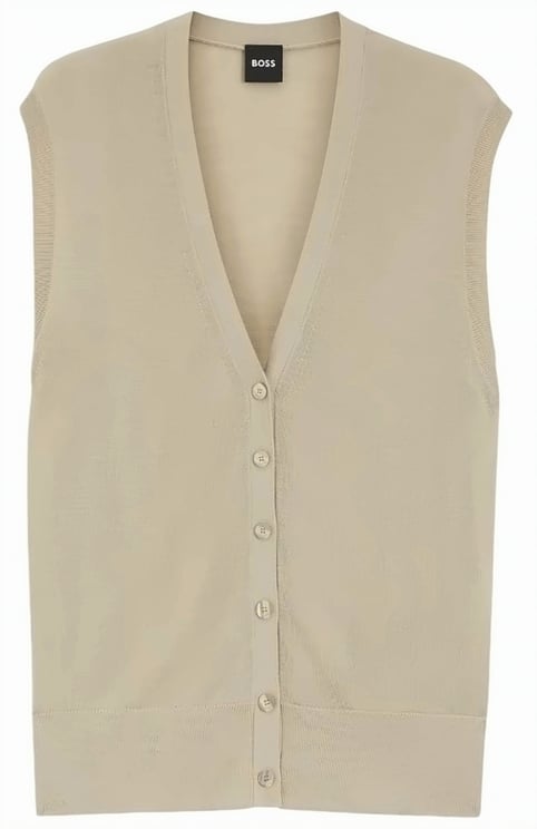 Boss Fumi Merino Wool V Neck Vest