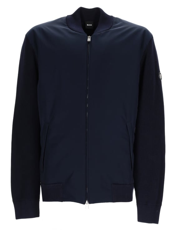 Boss C-Ubaio Cotton Ribbed Sleeve Jacket