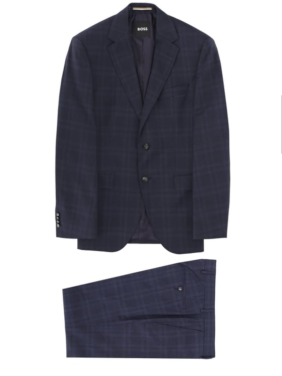 Boss Jeckson Virgin Wool Check Suit