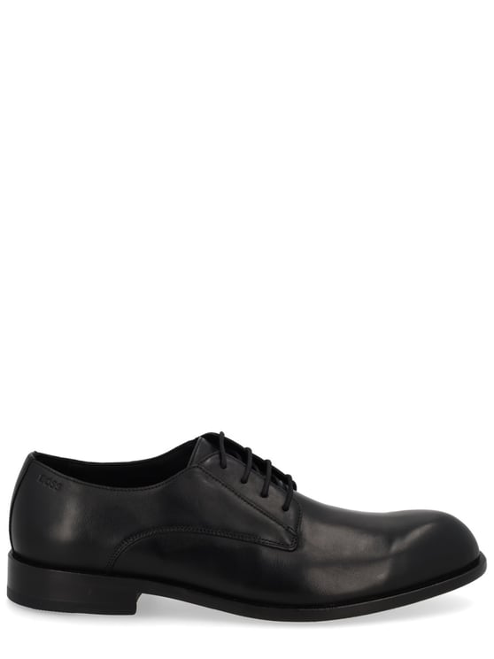 Boss Polished Cowhide Leather Lace Shoes