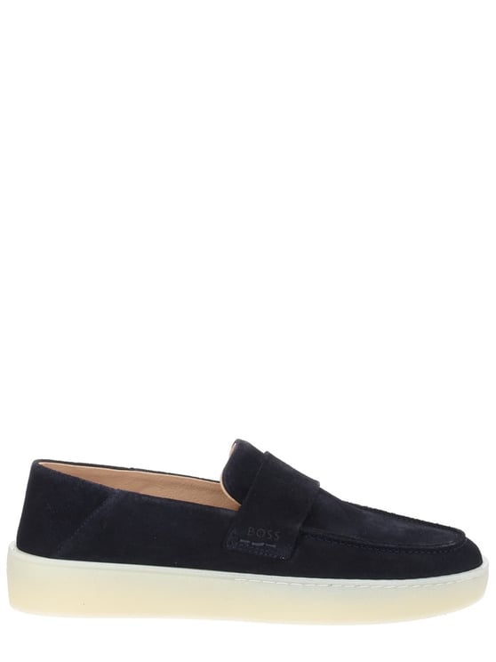 Boss Kieran Black Suede Contrast Loafers