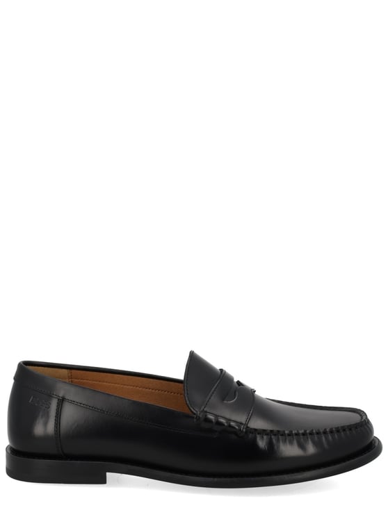 Boss Polished Cowhide Leather Penny Loafers