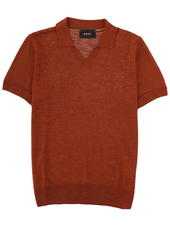 Boss L-Naden Fine Knit Silk Polo Shirt