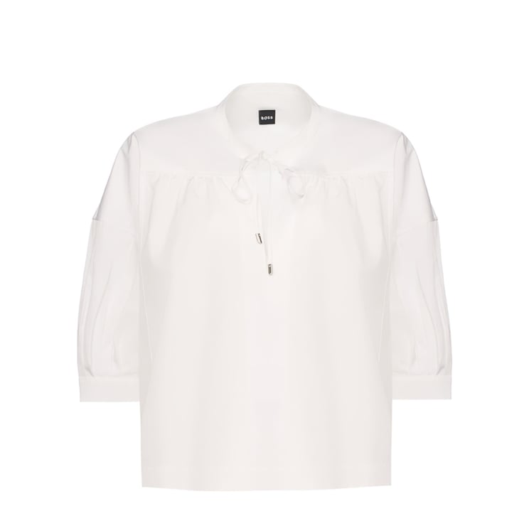 Boss White Bollana V Neck 3/4 Shirt