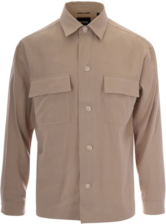 Boss Shirts Open Beige