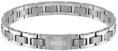Boss BOSS JEWELS HBJ1580036 METAL LINK ESSENTIALS Mannen Armband 20cm Deze armband van BOSS uit de METAL LINK ESSENTIALS serie met artikelnr. HBJ1580036 is een stijlvol sieraad voor de echte BOSS klant. De stalen schakelarmband toont als een horlogeband