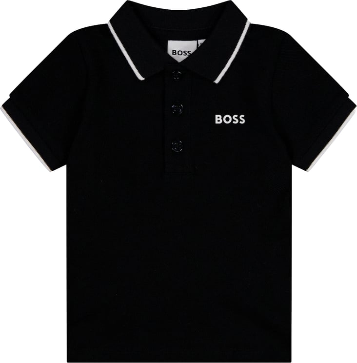 Boss Boss Baby Jongens Polo In Zwart