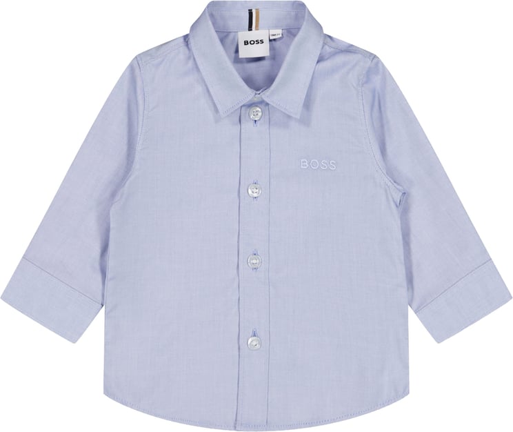 Boss Boss Baby Jongens Blouse In Licht Blauw