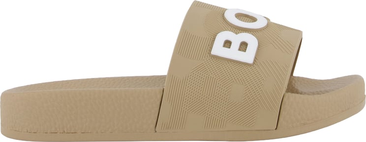 Boss Boss Jongens Slippers In Beige