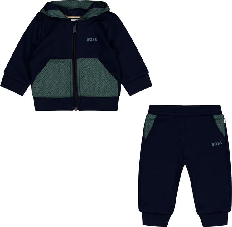 Boss Boss Baby Jongens Joggingpak In Navy