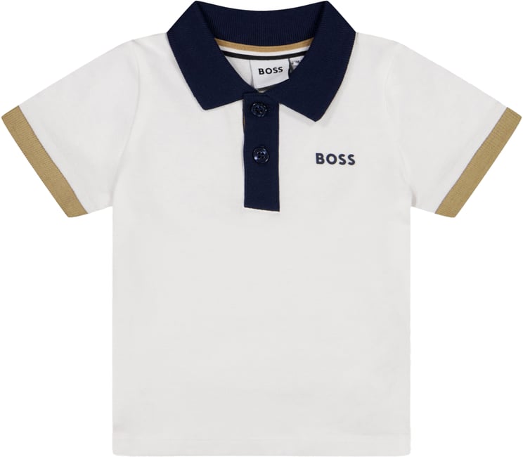 Boss Boss Baby Jongens Polo In Wit