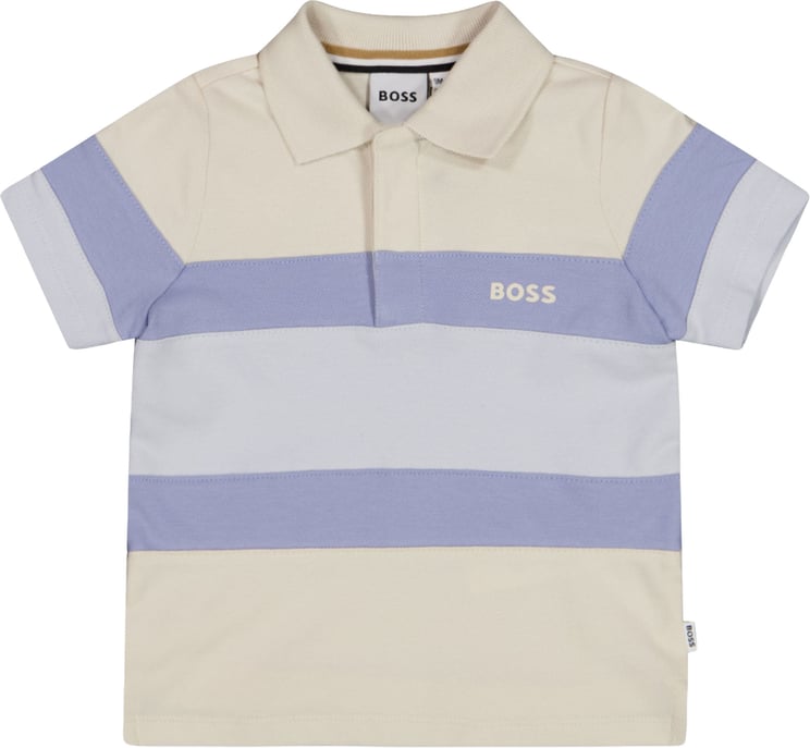 Boss Boss Baby Jongens Polo In Licht Beige