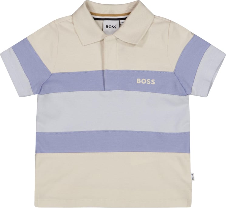 Boss Boss Baby Jongens Polo In Licht Beige