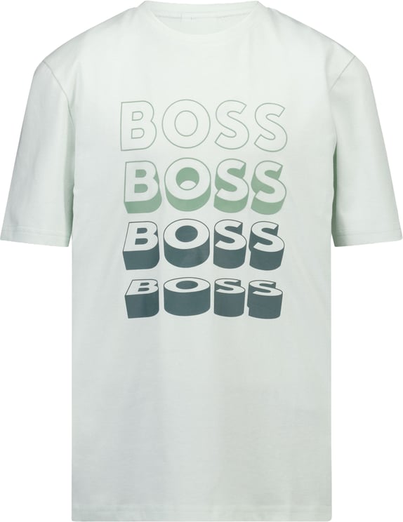 Boss Boss Kinder Jongens T-Shirt In Mint